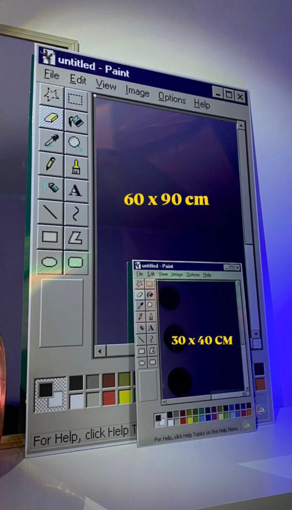Miroir Paint Design Windows XP Rétro Pixel Art | 799 DH